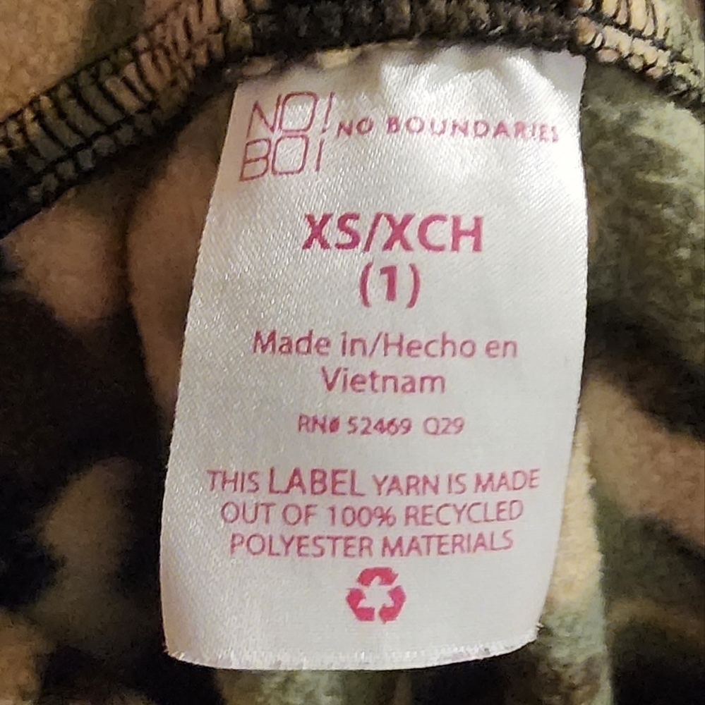EUC nice camo 1/4 zip fleece top with kangaroo pocket and scarf sz xs 1 juniors - Picture 4 of 7